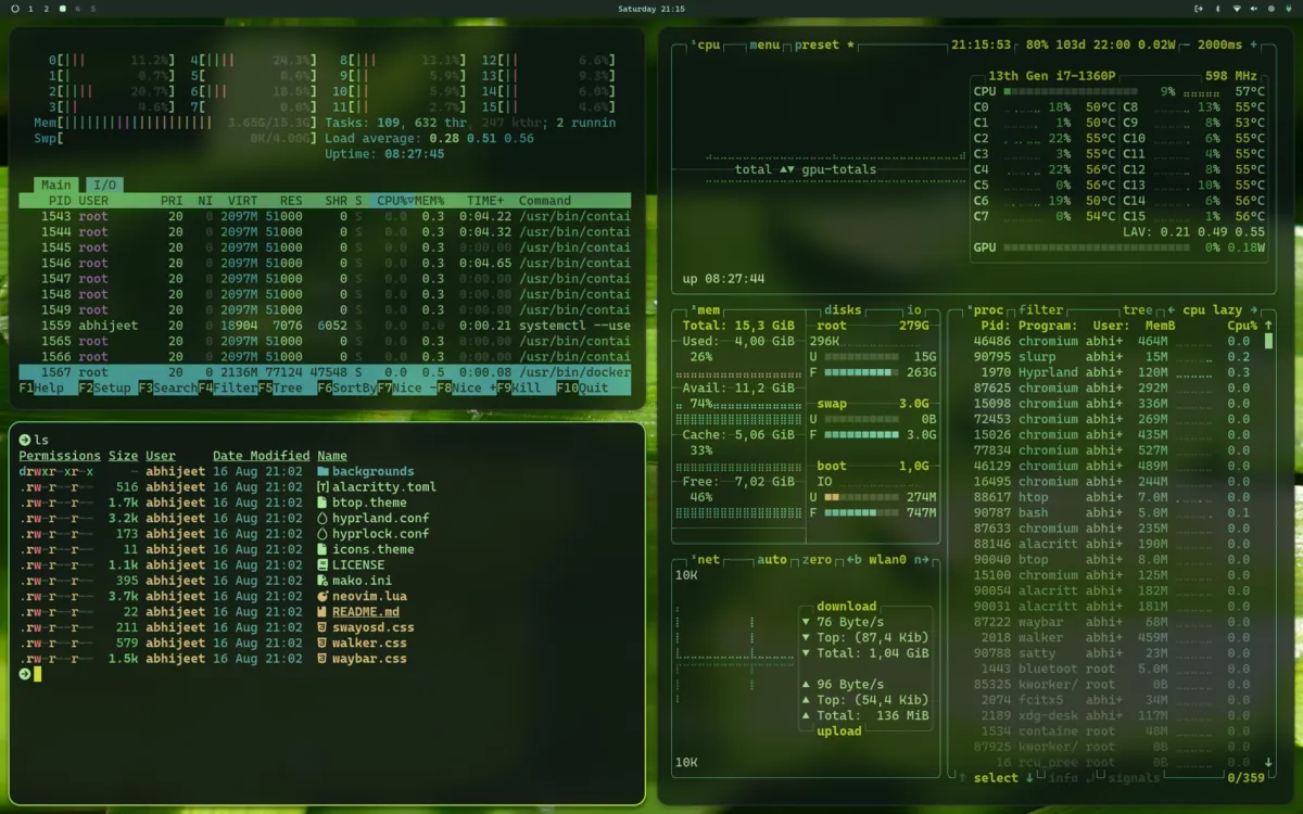 Forest Green desktop screenshot from the author’s repository