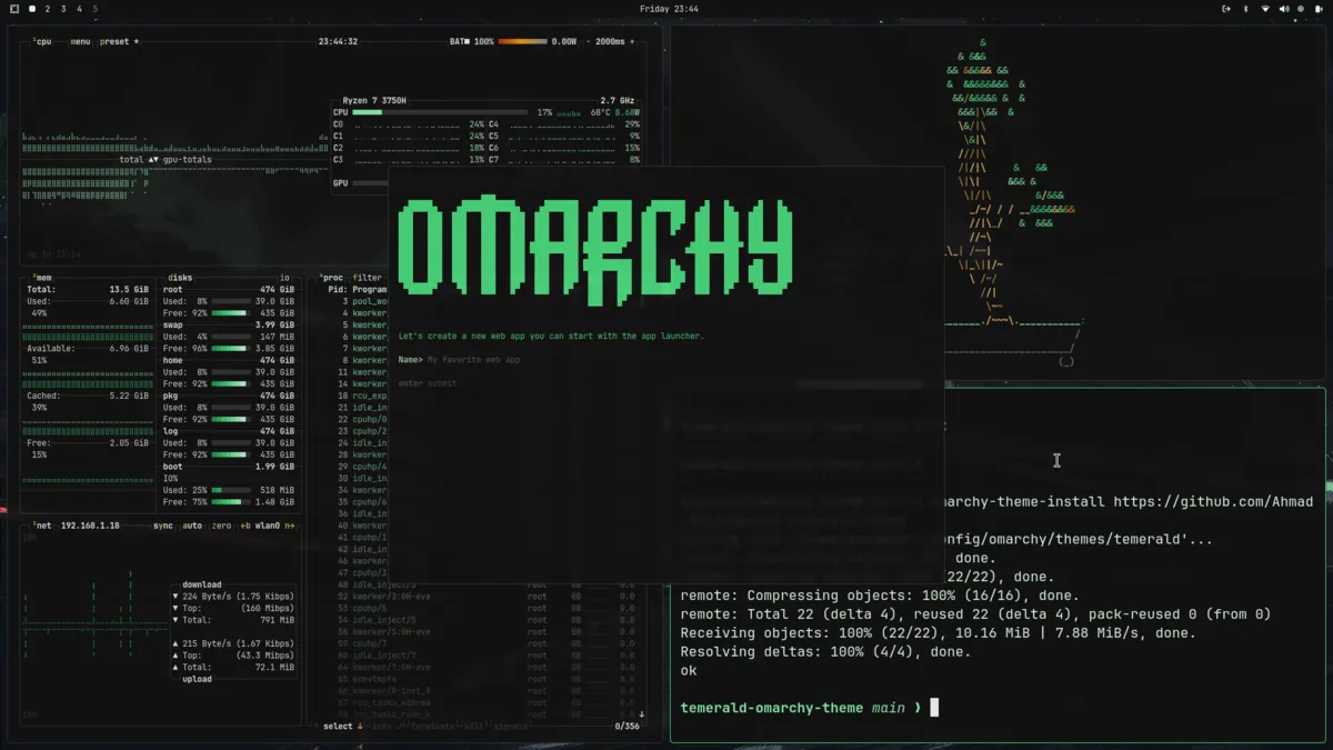 Temerald desktop screenshot from the author’s repository