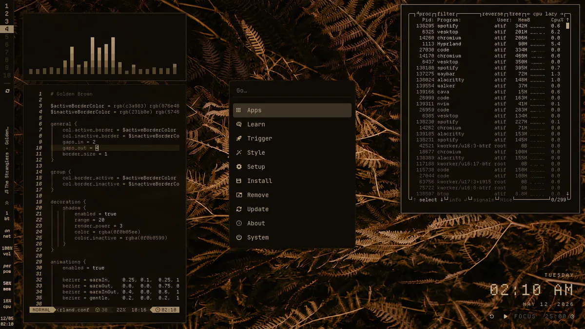 Golden Brown desktop screenshot from the author’s repository