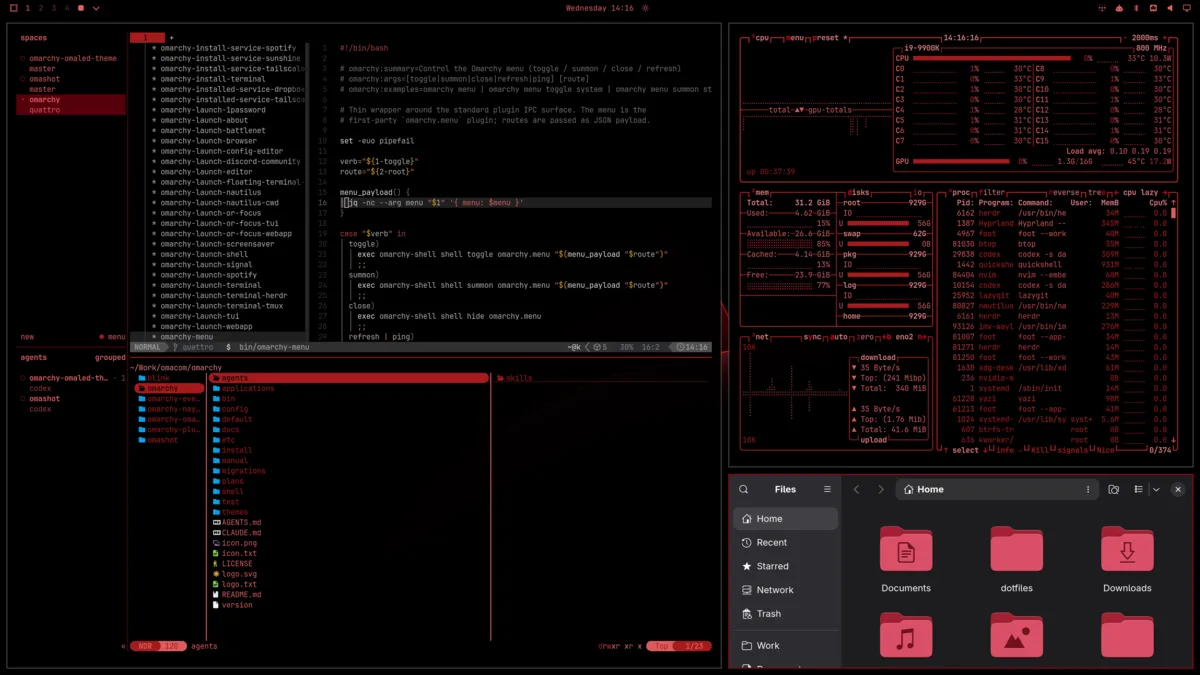 Omaled desktop screenshot from the author’s repository