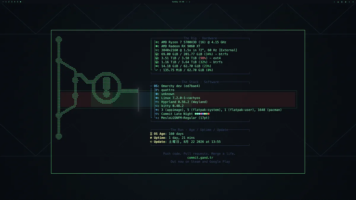 Commit desktop screenshot from the author’s repository