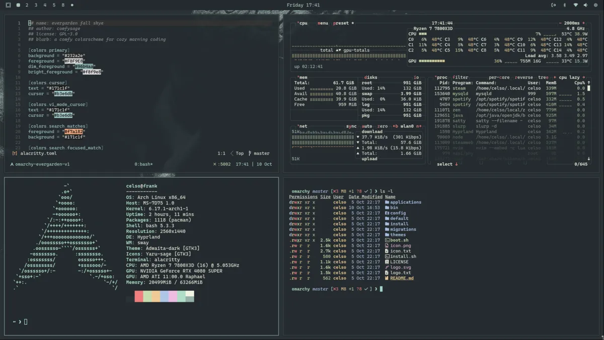 Evergarden desktop screenshot from the author’s repository