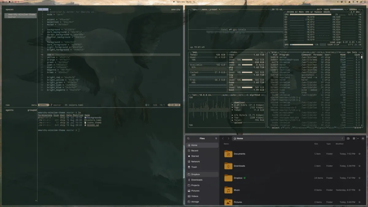 Winslow desktop screenshot from the author’s repository