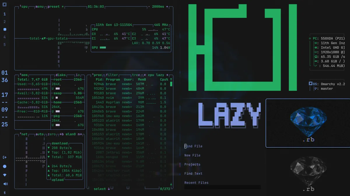 Bluedotrb desktop screenshot from the author’s repository