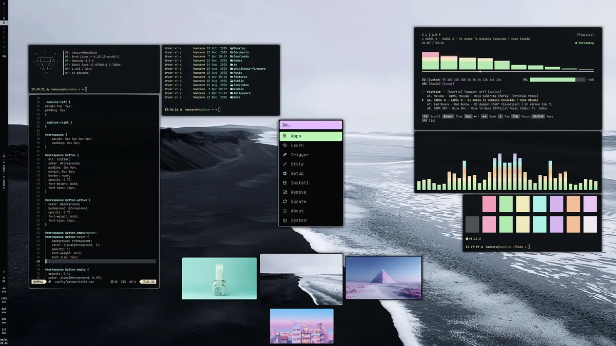 Saga desktop screenshot from the author’s repository