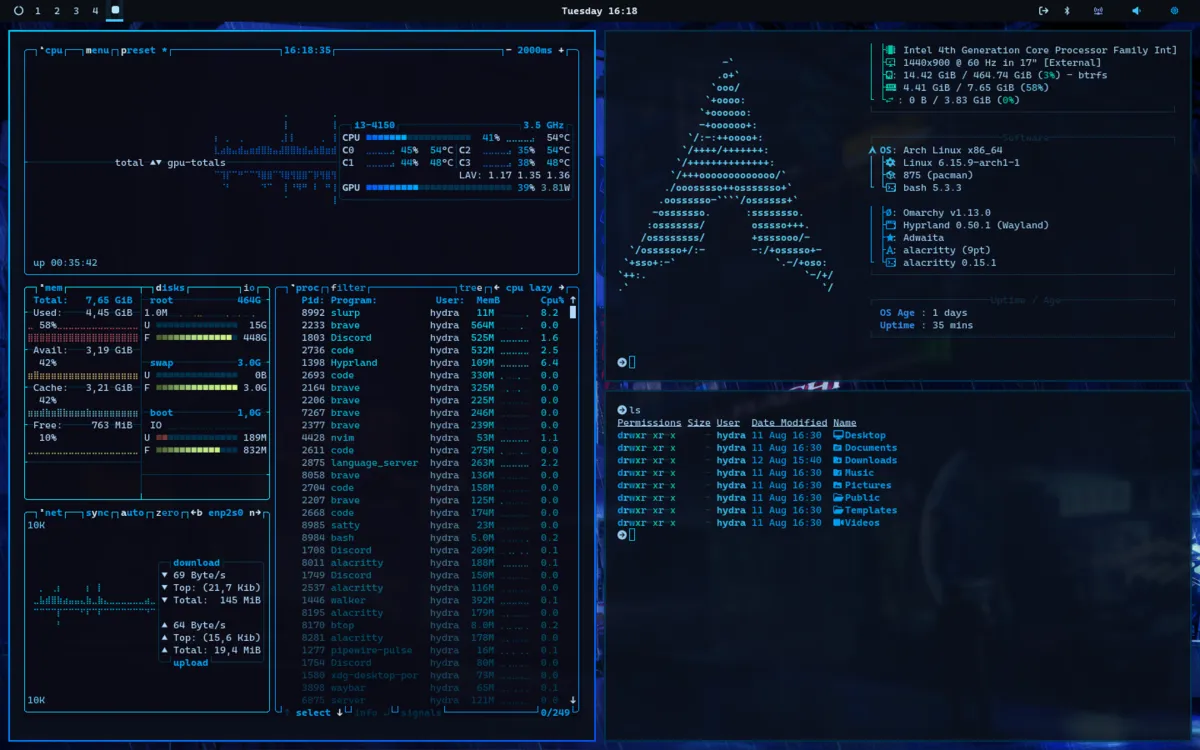 Azure Glow desktop screenshot