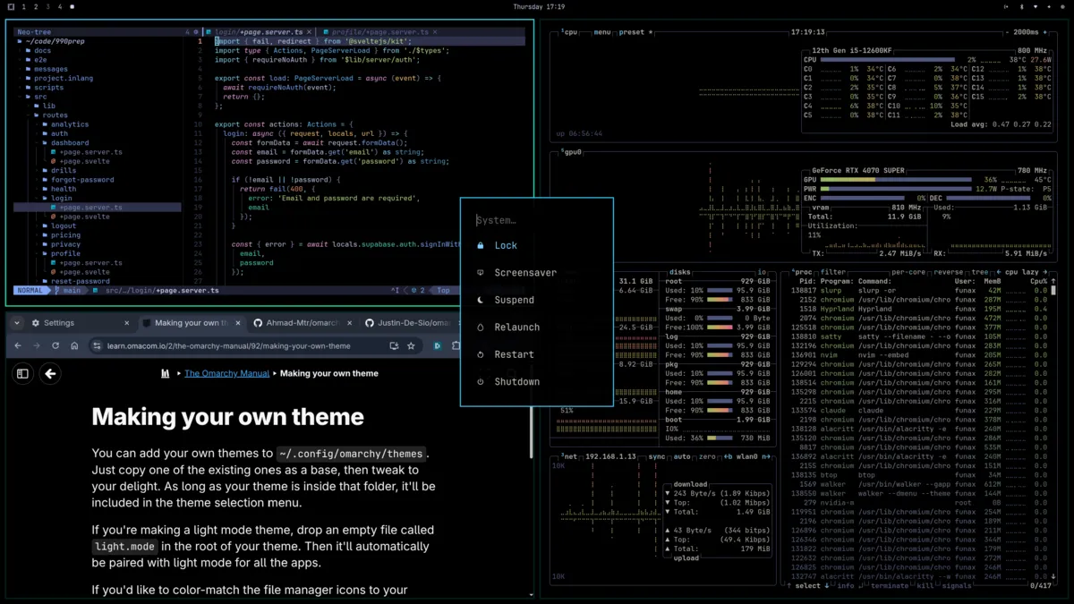 Tokyo Night Oled desktop screenshot from the author’s repository