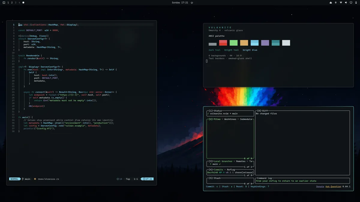 Vulkanite desktop screenshot from the author’s repository