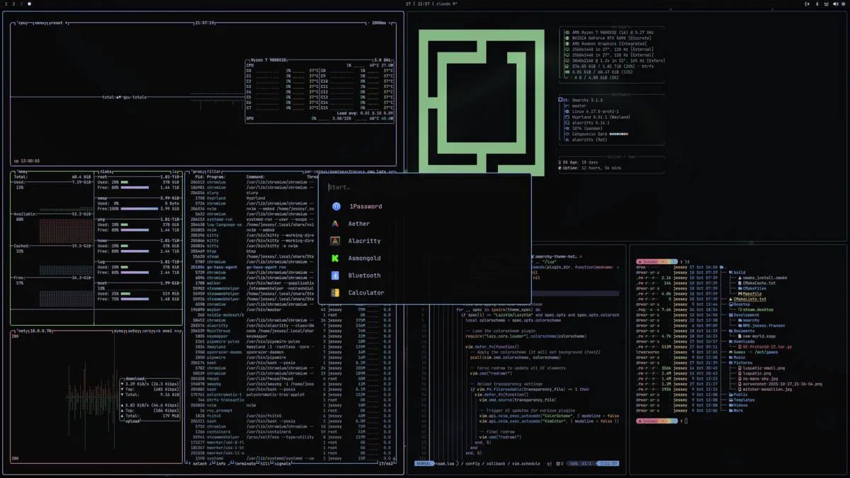 Catppuccin Mocha Dark desktop screenshot from the author’s repository