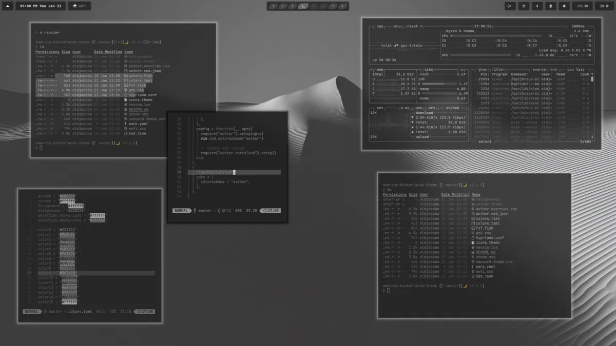 Hinterlands desktop screenshot from the author’s repository