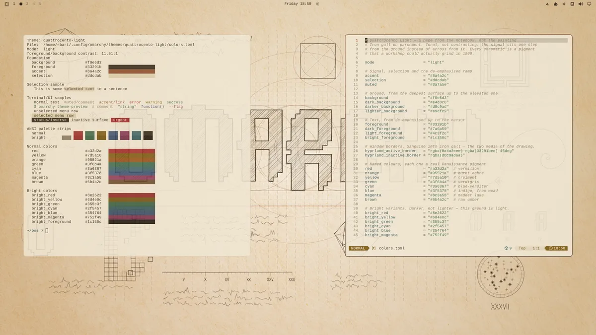 Quattrocento Light desktop screenshot from the author’s repository