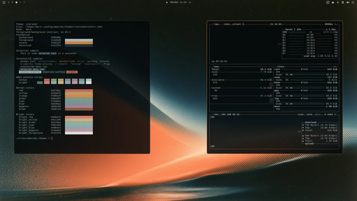 Starsend desktop screenshot from the author’s repository