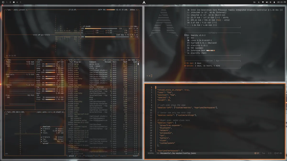 Infernium desktop screenshot from the author’s repository