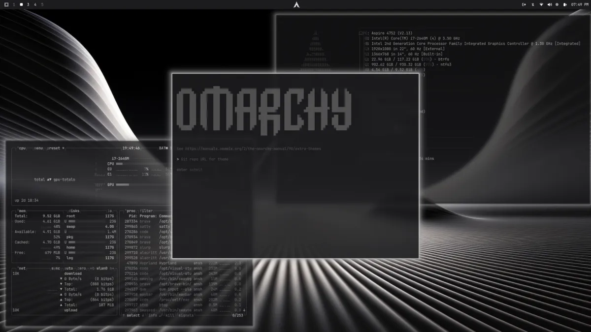 Omacarchy desktop screenshot from the author’s repository