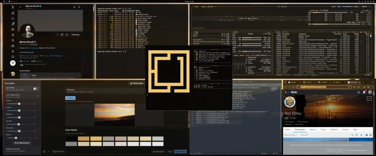 Sunset desktop screenshot from the author’s repository