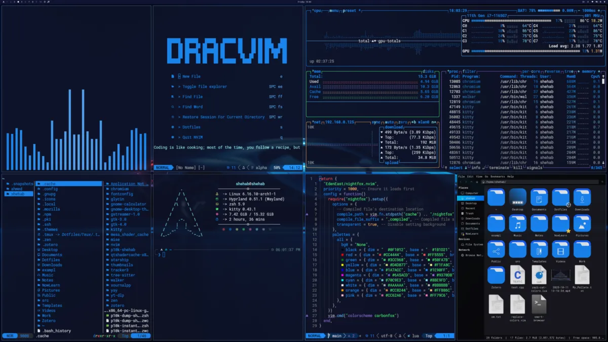 Drac desktop screenshot from the author’s repository