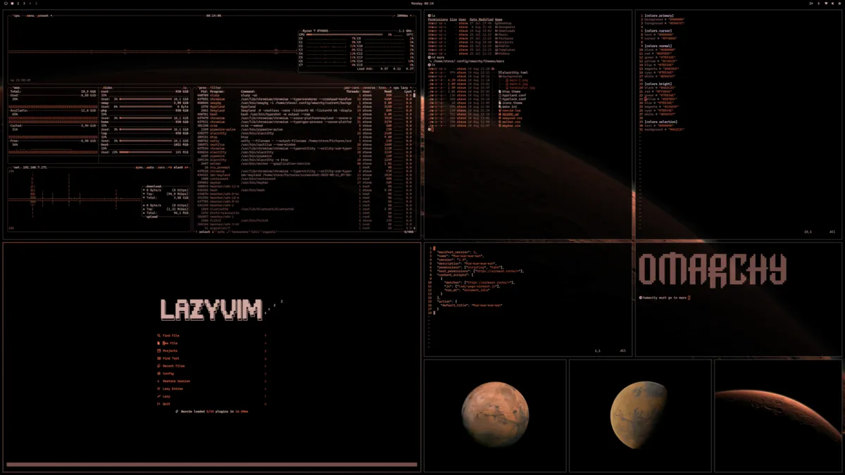 Mars desktop screenshot from the author’s repository