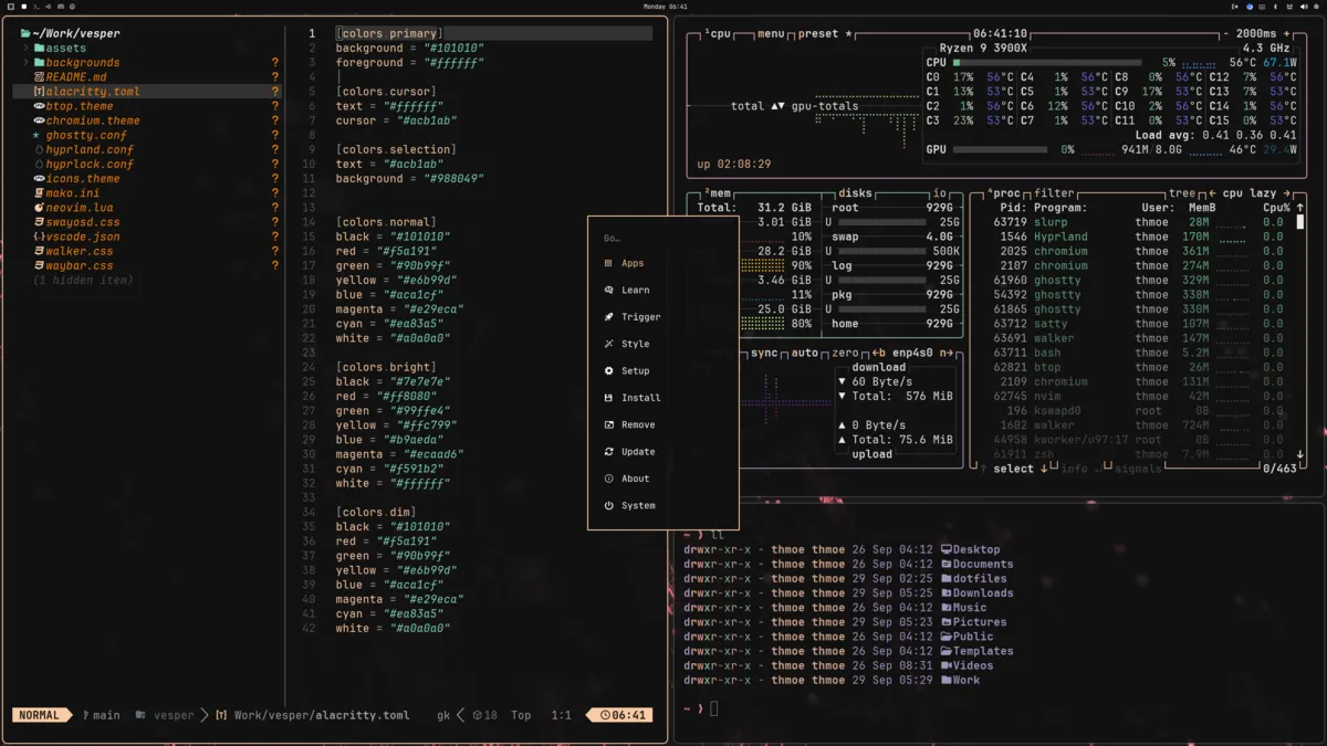 Vesper desktop screenshot from the author’s repository