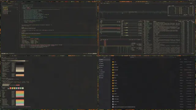 Gruvbox Material desktop screenshot